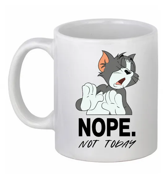 Чашка керамическая Nope Not today Белый фото