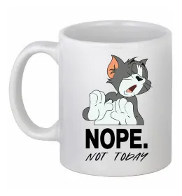Чашка керамическая Nope Not today Белый фото