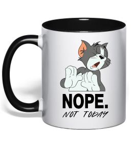 Чашка с цветной ручкой Nope Not today