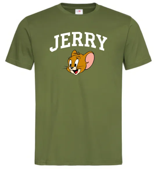 Мужская футболка Jerry Оливковый фото