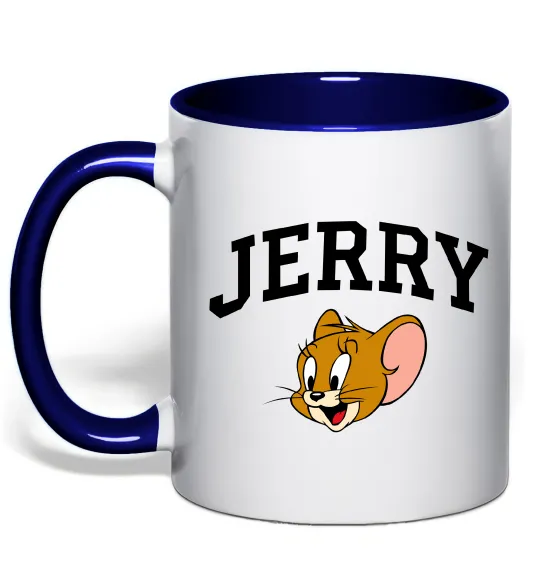 Чашка с цветной ручкой Jerry Глубокий темно-синий фото