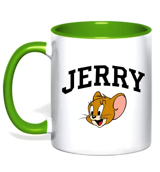 Чашка с цветной ручкой Jerry Лаймовый фото