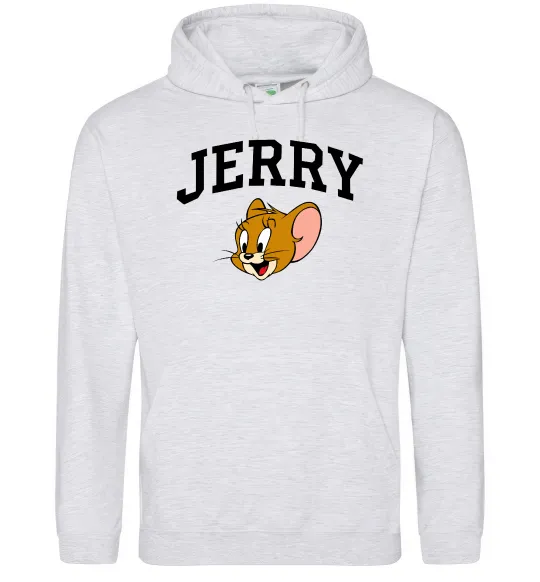 Мужская толстовка (худи) Jerry Серый меланж фото