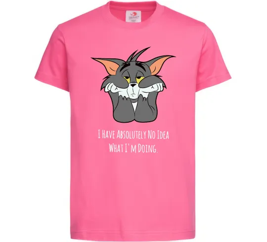 Детская футболка I have no idea Ярко-розовый фото