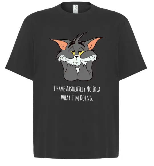 Футболка Оверсайз I have no idea Черный фото