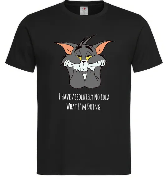 Мужская футболка I have no idea Черный фото