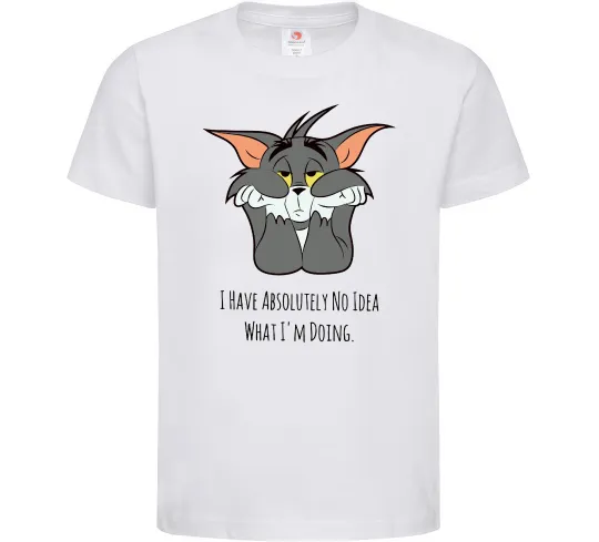 Детская футболка I have no idea Белый фото