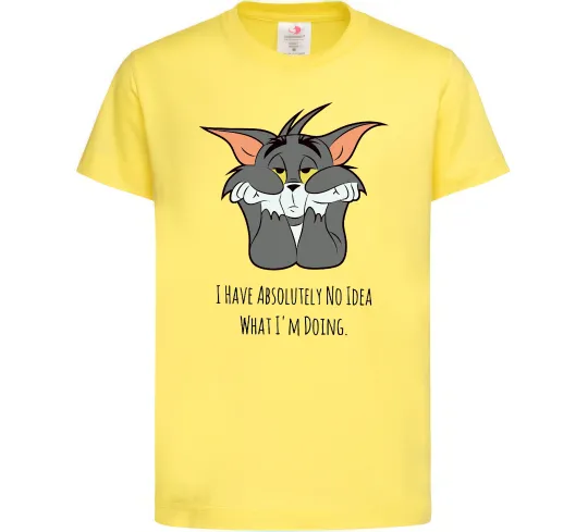 Детская футболка I have no idea Лимонный фото