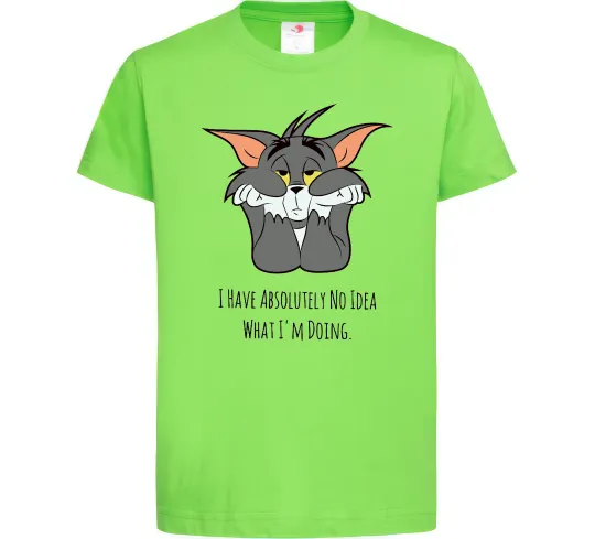 Детская футболка I have no idea Лаймовый фото