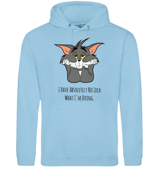 Мужская толстовка (худи) I have no idea Голубой фото