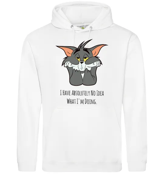 Женская толстовка (худи) I have no idea Белый фото