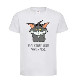 Дитяча футболка I have no idea Білий фото