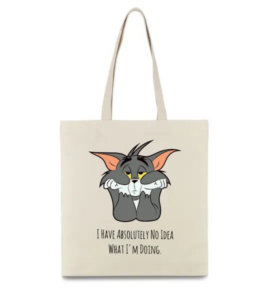 Эко-сумка I have no idea Бежевый фото