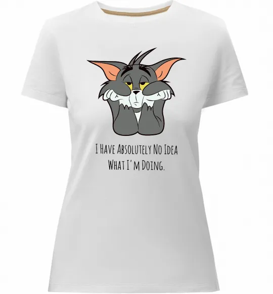 Женская премиум футболка I have no idea Белый фото