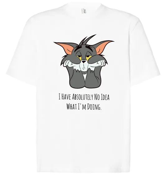 Футболка Оверсайз I have no idea Белый фото