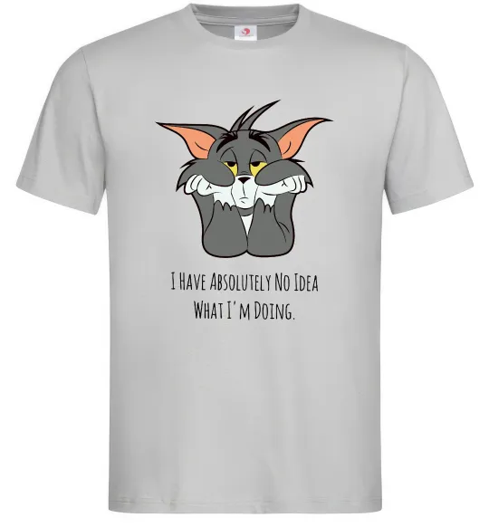 Мужская футболка I have no idea Серый фото