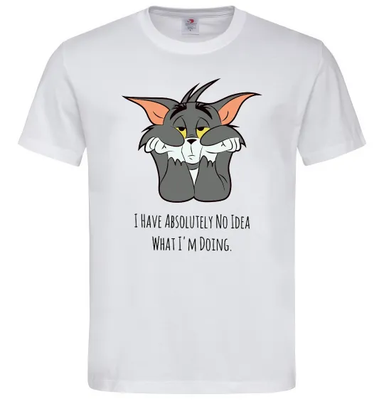 Мужская футболка I have no idea Белый фото