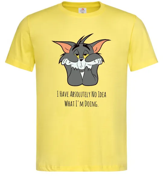 Мужская футболка I have no idea Лимонный фото