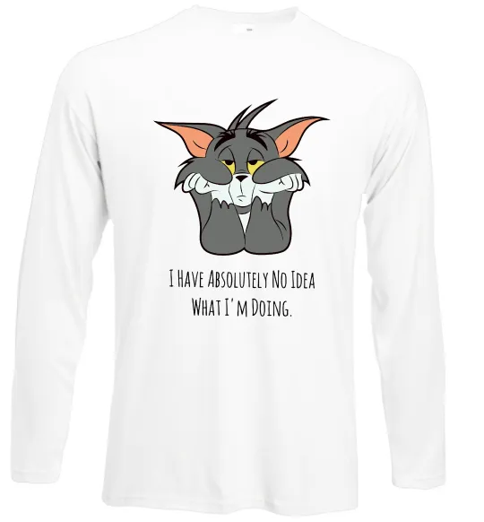 Лонгслив I have no idea Белый фото