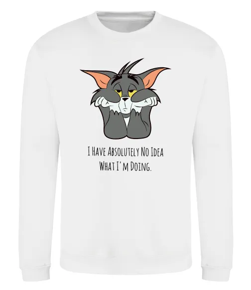 Свитшот I have no idea Белый фото