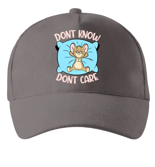 Кепка Dont know dont care Серый фото