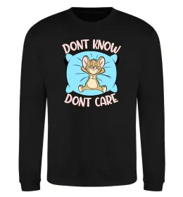 Свитшот Dont know dont care Черный фото