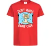 Детская футболка Dont know dont care Красный фото