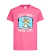 Детская футболка Dont know dont care Ярко-розовый Детская футболка Dont know dont care Ярко-розовый фото