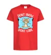 Детская футболка Dont know dont care Красный Детская футболка Dont know dont care Красный фото