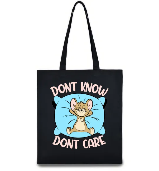 Эко-сумка Dont know dont care Черный фото