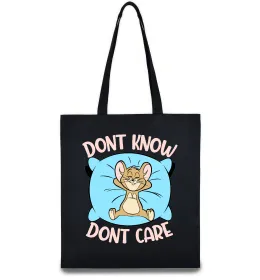 Эко-сумка Dont know dont care Черный фото