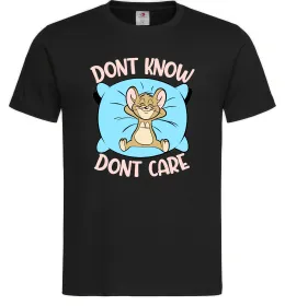 Мужская футболка Dont know dont care Черный фото