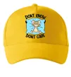 Кепка Dont know dont care Солнечно желтый фото