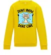 Детский Свитшот Dont know dont care Солнечно желтый фото