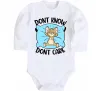Детский боди Dont know dont care Белый фото