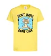 Детская футболка Dont know dont care Лимонный Детская футболка Dont know dont care Лимонный фото
