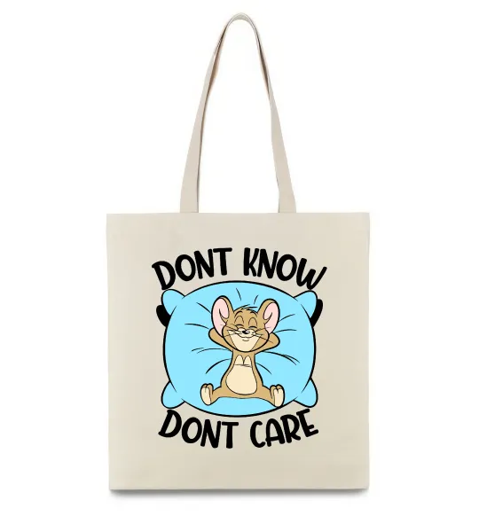 Эко-сумка Dont know dont care Бежевый фото