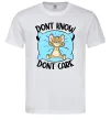 Мужская футболка Dont know dont care Белый фото