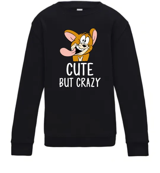 Детский Свитшот Cute but crazy Черный фото