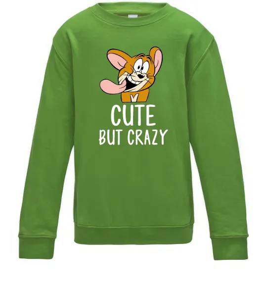 Детский Свитшот Cute but crazy Лаймовый фото