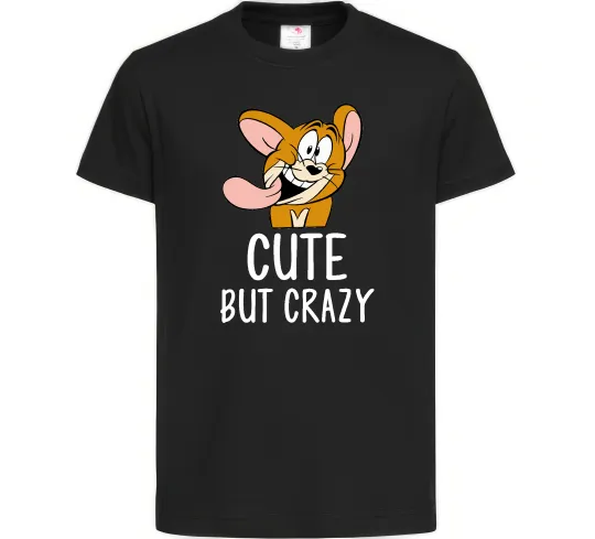 Детская футболка Cute but crazy Черный фото