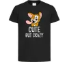 Детская футболка Cute but crazy Черный фото