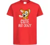 Детская футболка Cute but crazy Красный фото
