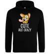 Женская толстовка (худи) Cute but crazy Черный фото