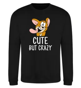 Світшот Cute but crazy Чорний фото
