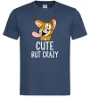 Мужская футболка Cute but crazy Темно-синий фото