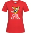 Женская футболка Cute but crazy Красный фото