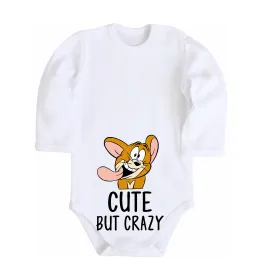 Детский боди Cute but crazy Белый фото
