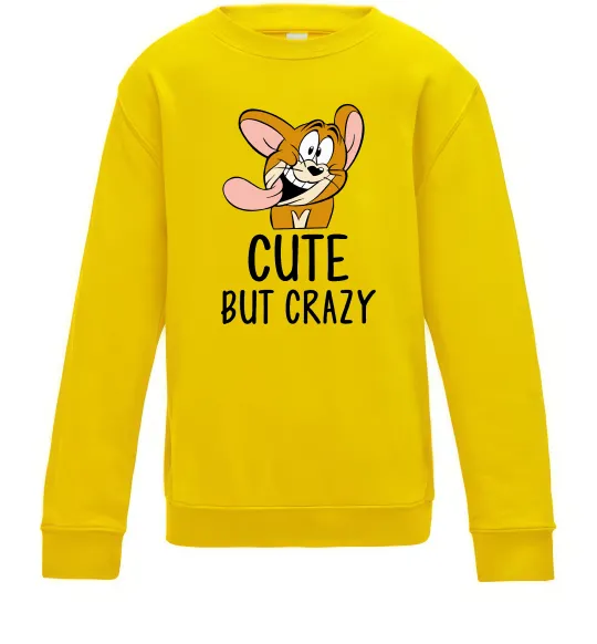 Детский Свитшот Cute but crazy Солнечно желтый фото