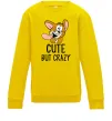 Детский Свитшот Cute but crazy Солнечно желтый фото